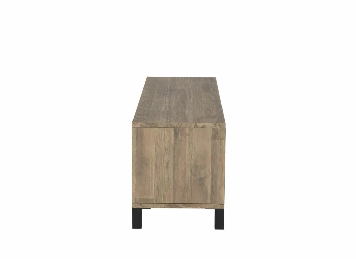 Tv-meubel 179cm - decor - old teak & matt black