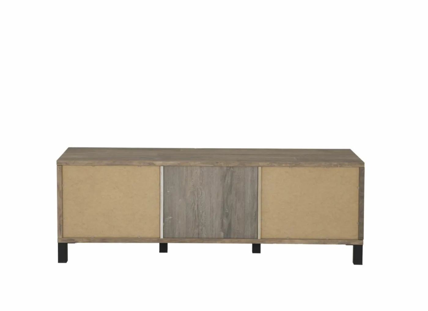 Tv-meubel 179cm - decor - old teak & matt black