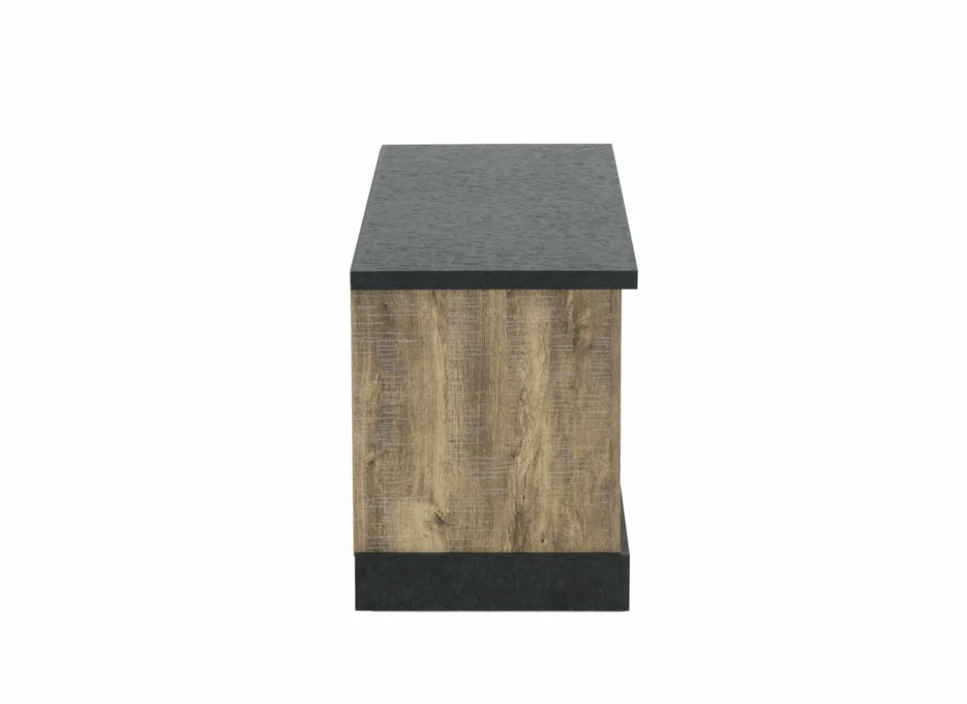 Tv-meubel Etienne 132cm - decor - industriële eik & zwart