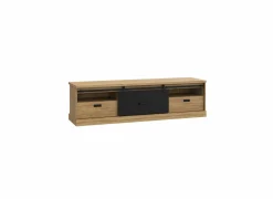 Tv-meubel Kaszimiro 203cm - decor - waterford eik & zwart