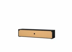 Tv-meubel Media 177cm - melamine - zwart