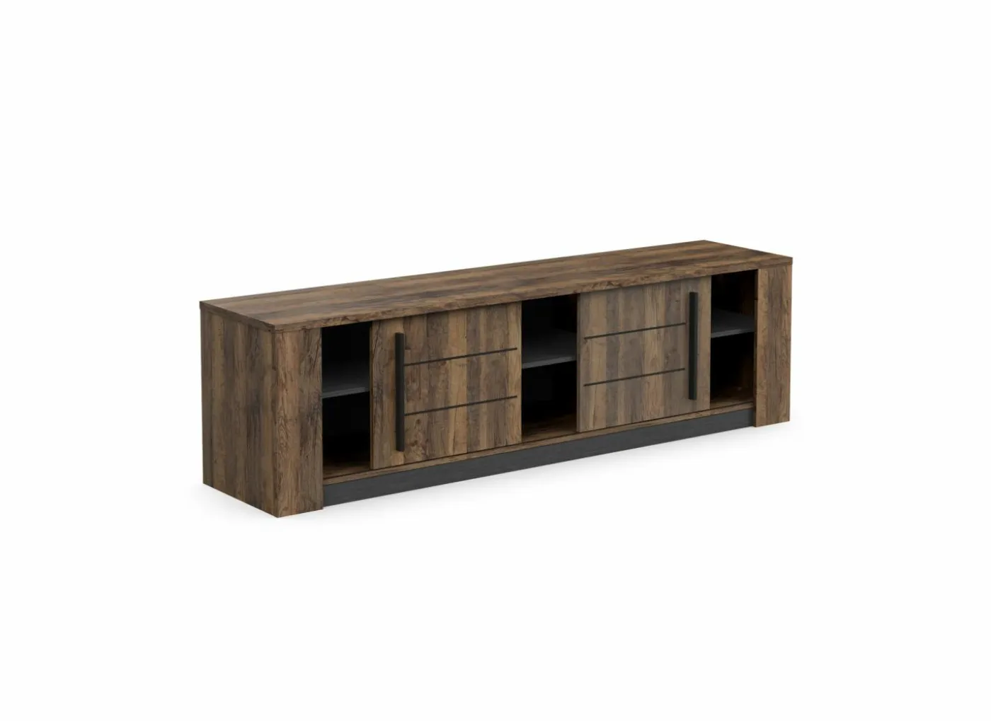 Tv-meubel Monaco 185cm - decor - saloon eik & zwart
