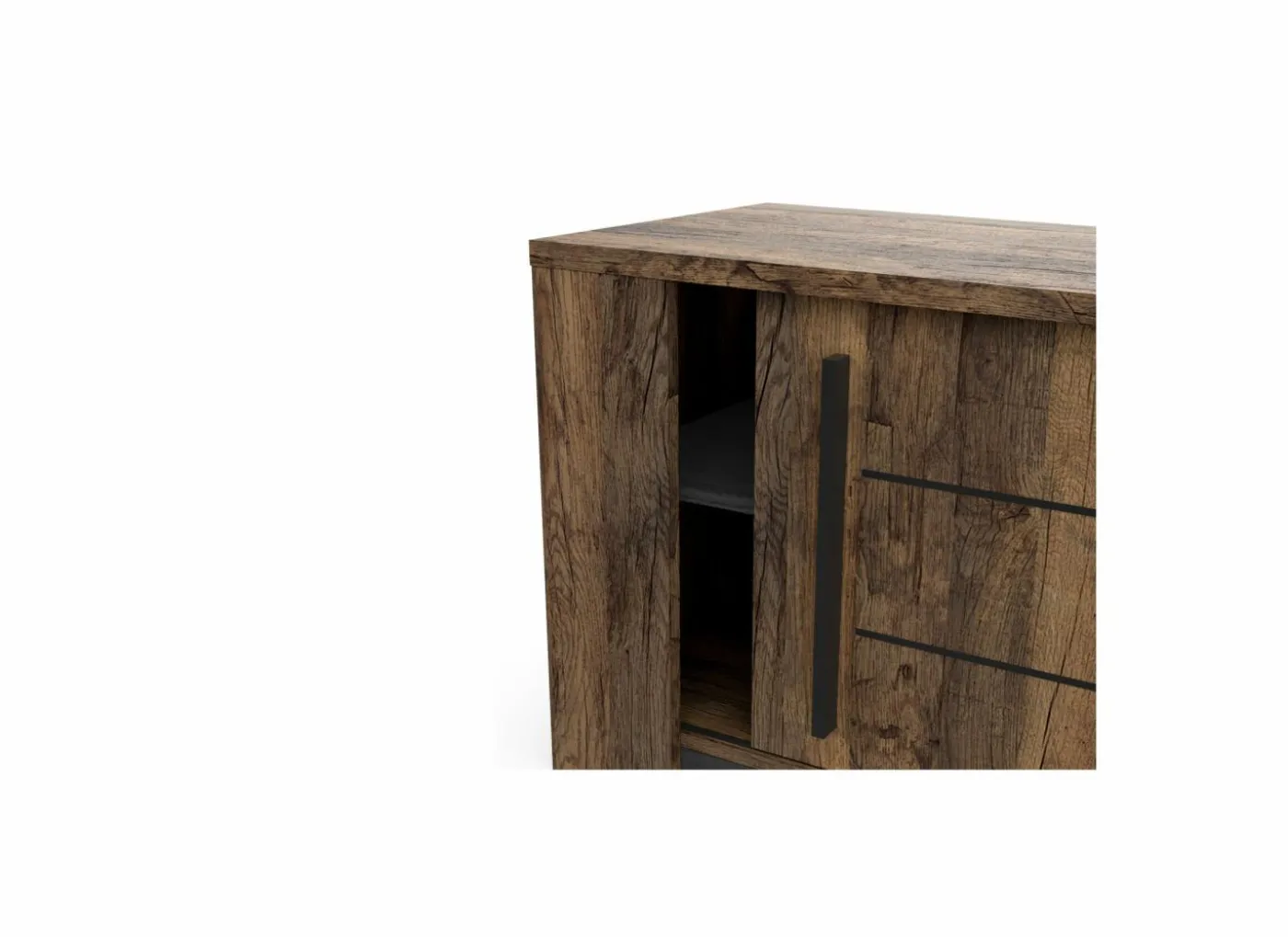 Tv-meubel Monaco 185cm - decor - saloon eik & zwart