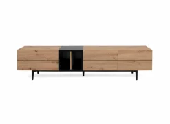 Tv-meubel Nola 195cm - melamine - artisanale eik