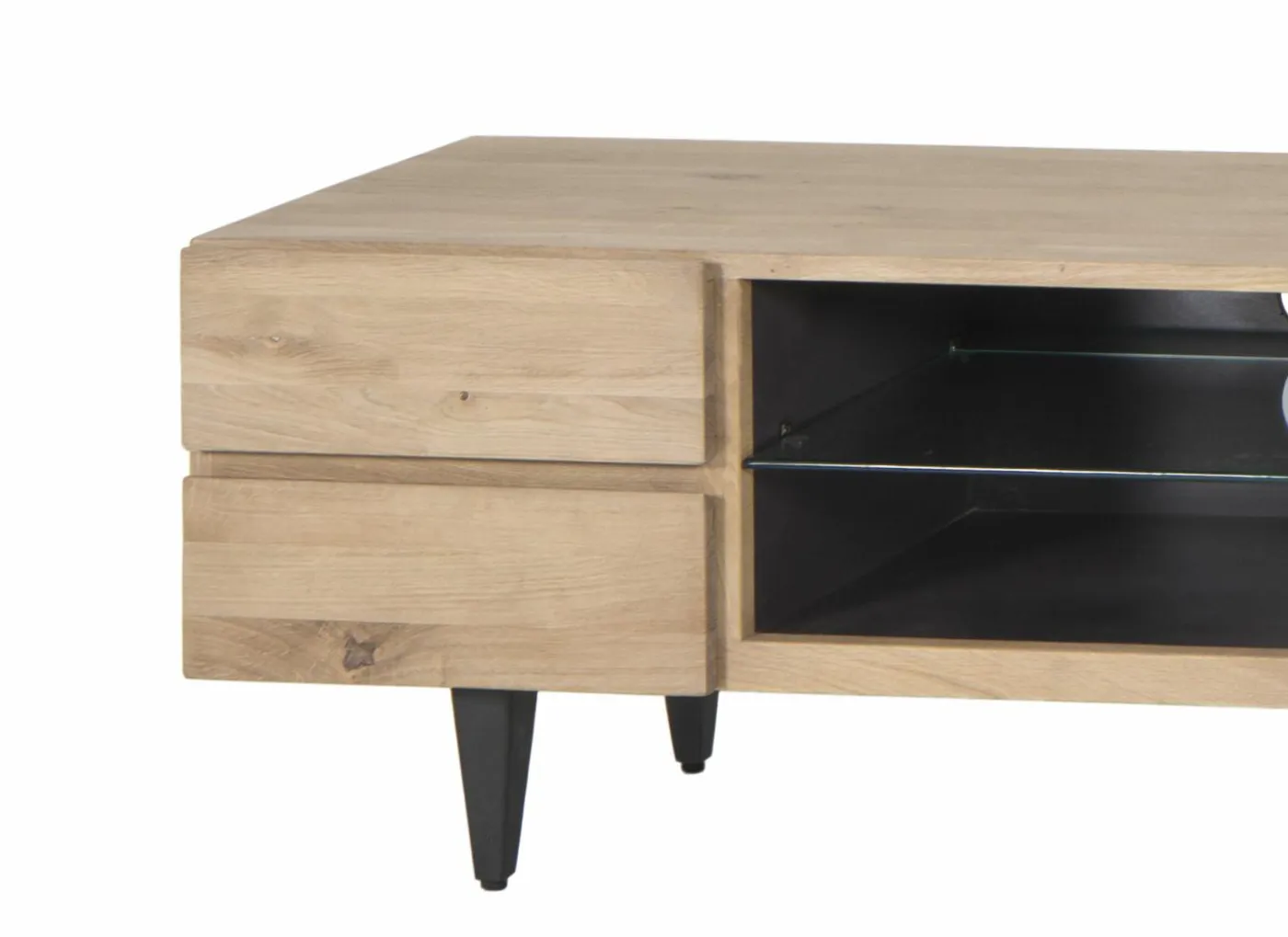 Tv-meubel Palacio 150cm - eik massief & decor - naturel
