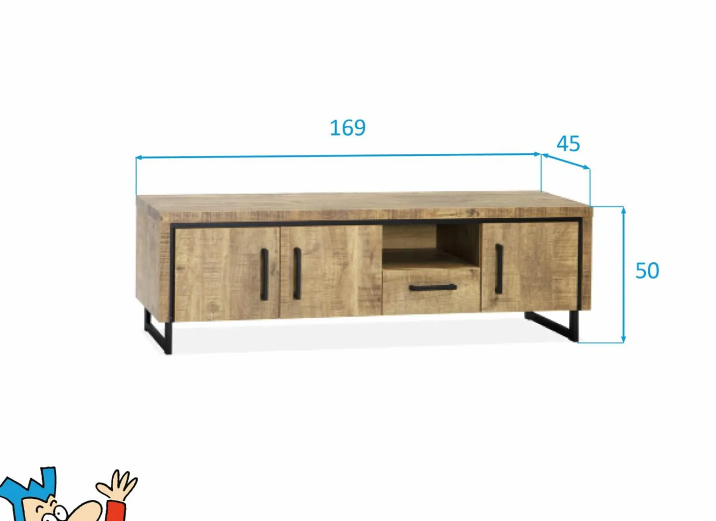 Tv-meubel Rimini 169cm - lamulux - mango