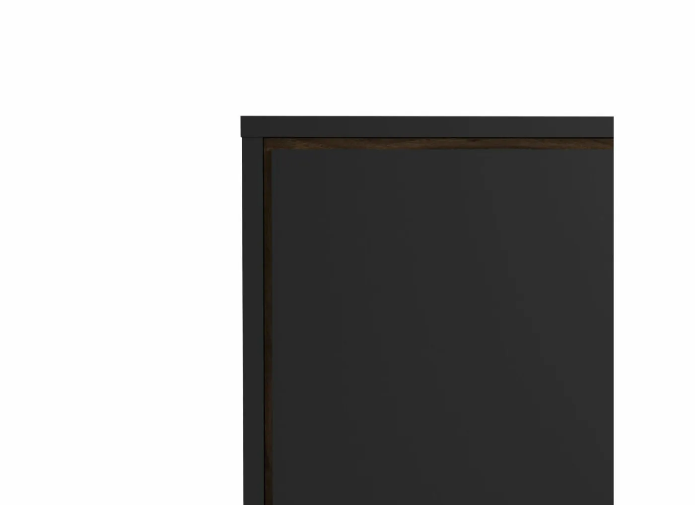 Tv-meubel Ry 151cm - decor - mat zwart & okkernoot