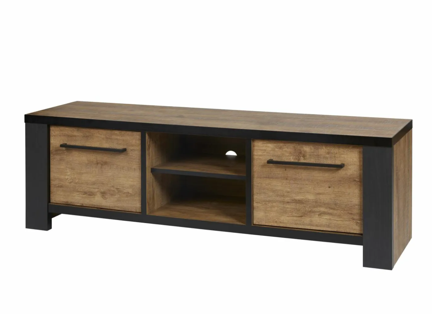 Tv-meubel Samuel 160cm - decor - denver eik & zwart