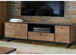 Tv-meubel Sewill 181cm - decor - eik & zwart