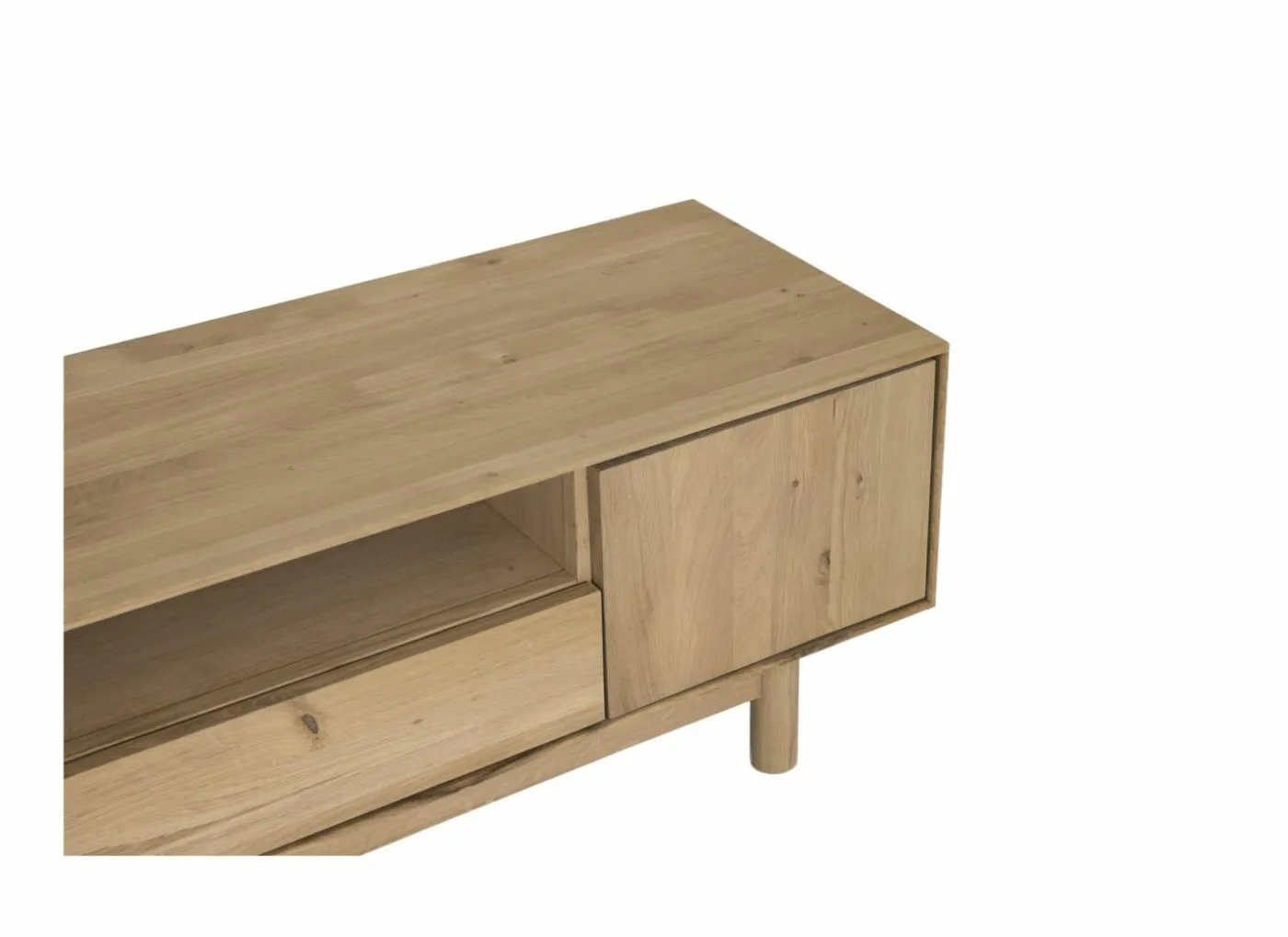 Tv-meubel Summer 150cm - eik massief & decor - naturel
