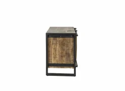 Tv-meubel Woodstock 120x45cm - mango massief & metaal - naturel & zwart