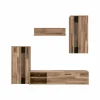 Tv-wandmeubel 213cm - decor - artisanale eik