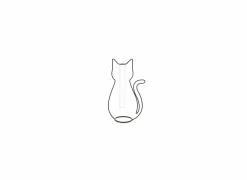 Vaas Cat Silhouette H34cm