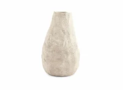 Vaas Cave 14,5x22cm - aardewerk - beige