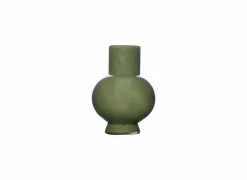 Vaas Deborah H22cm - glas - donkergroen