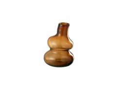 Vaas Fles H27cm - glas - bruin