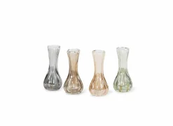 Vaas Ø5x13cm - glas - bruin