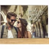 Vernazza staande fotohouder 10x15cm - hout & plastiek - naturel