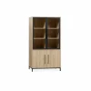 Vitrinekast Bridge 112cm - lamulux - fresh oak & old piano