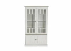 Vitrinekast 122cm - decor - lariks & bruine eik