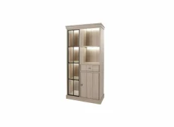 Vitrinekast 104cm - decor - natuurlijke olm