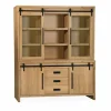 Vitrinekast Cottage 180cm - lamulux - naturel