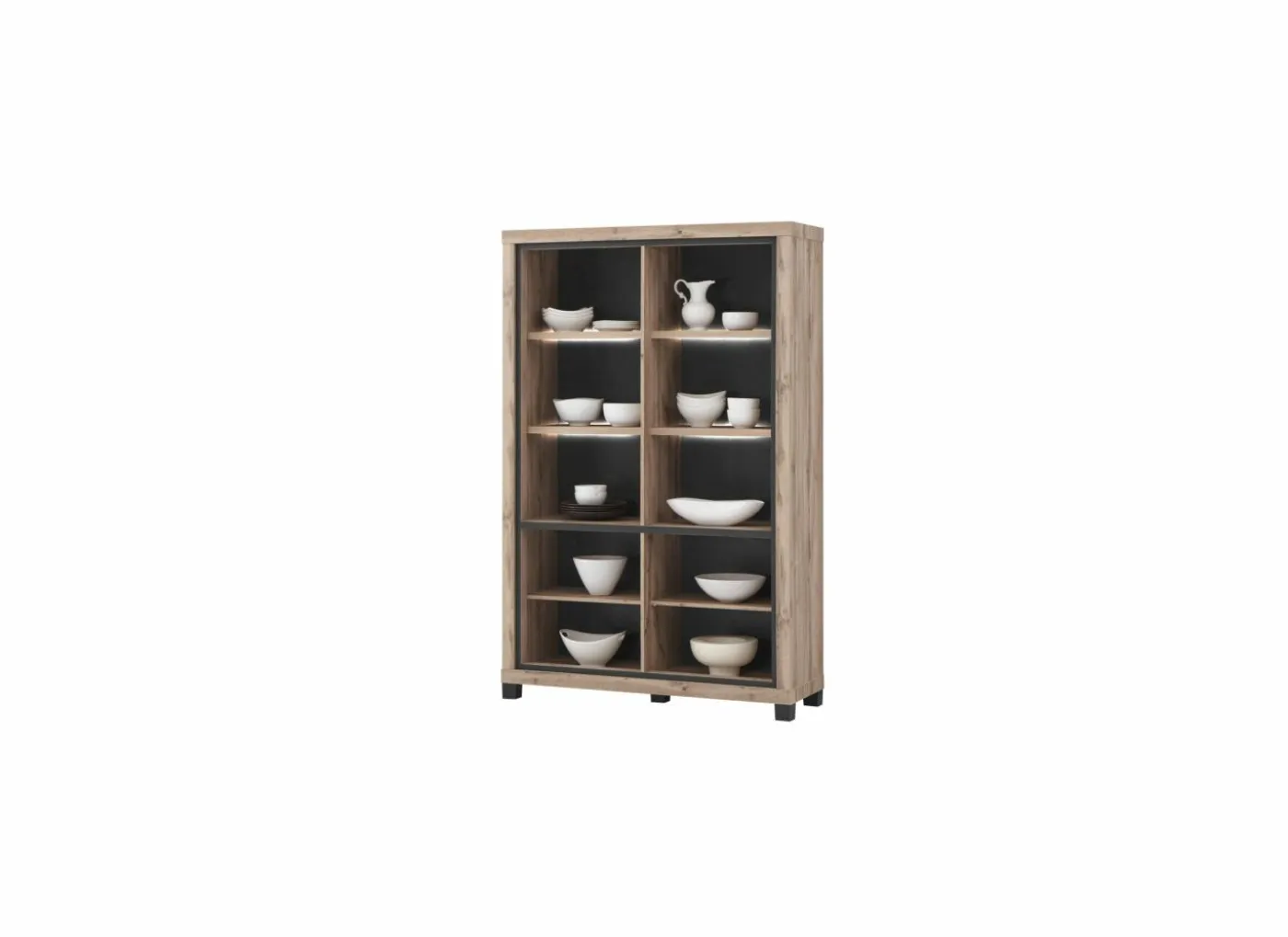 Vitrinekast Elegance 133cm - decor - canada oak