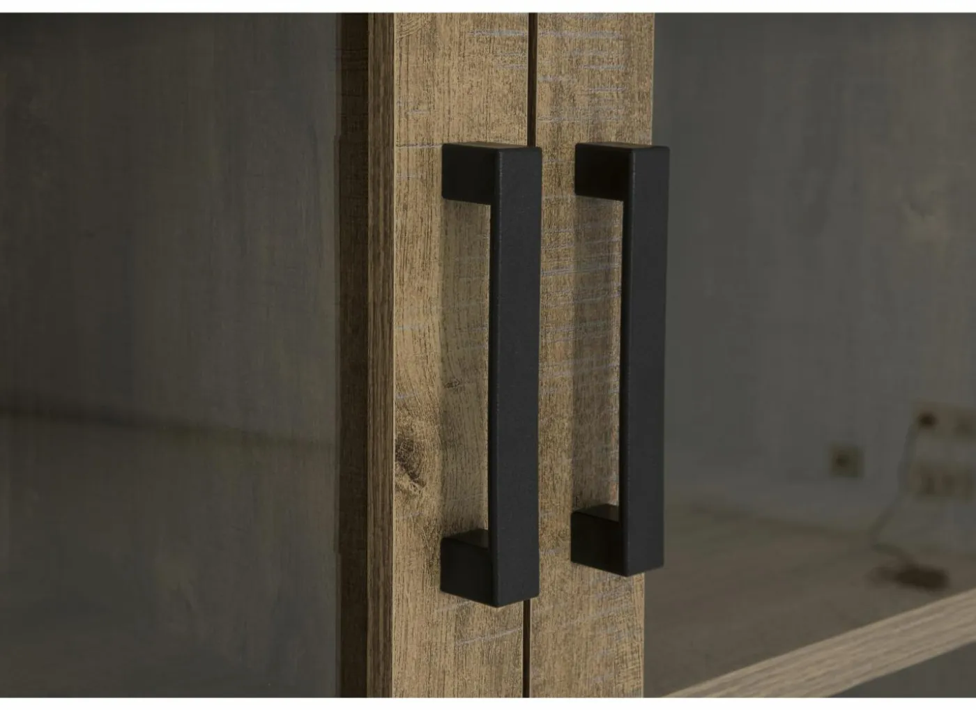 Vitrinekast Esther 110cm - decor - industrial oak