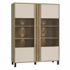 Vitrinekast Killarney 121cm - decor - mauvella oak & sand