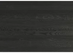 Vitrinekast Mauri 116,5cm - eik massief - zwart met verlichting
