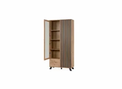 Vitrinekast Medan 92cm - melamine - artisanale eik