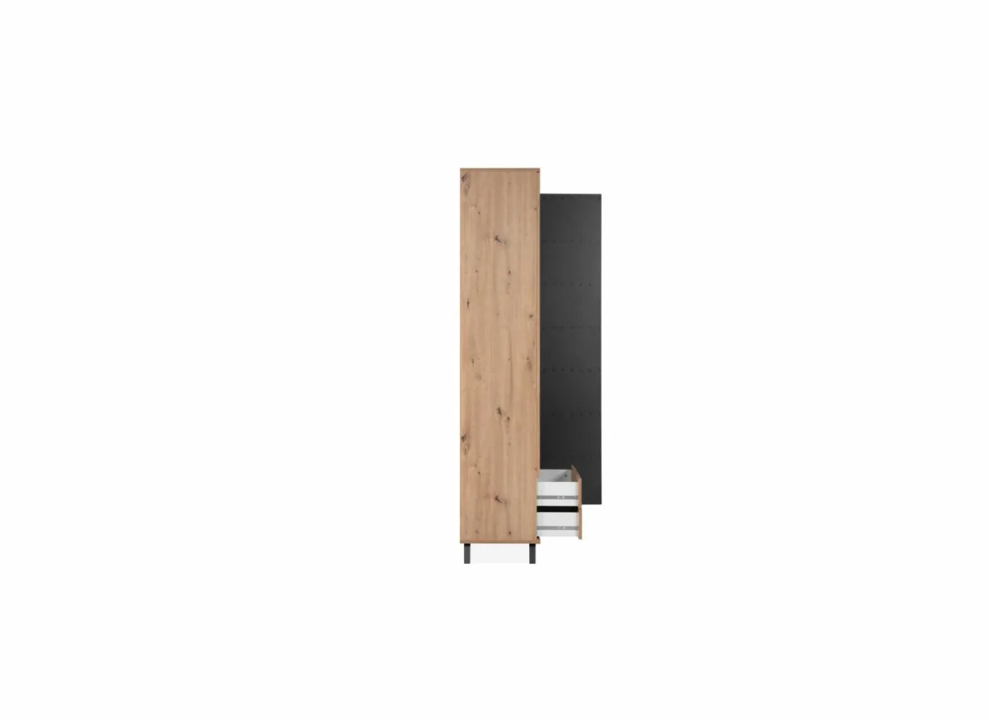 Vitrinekast Medan 92cm - melamine - artisanale eik