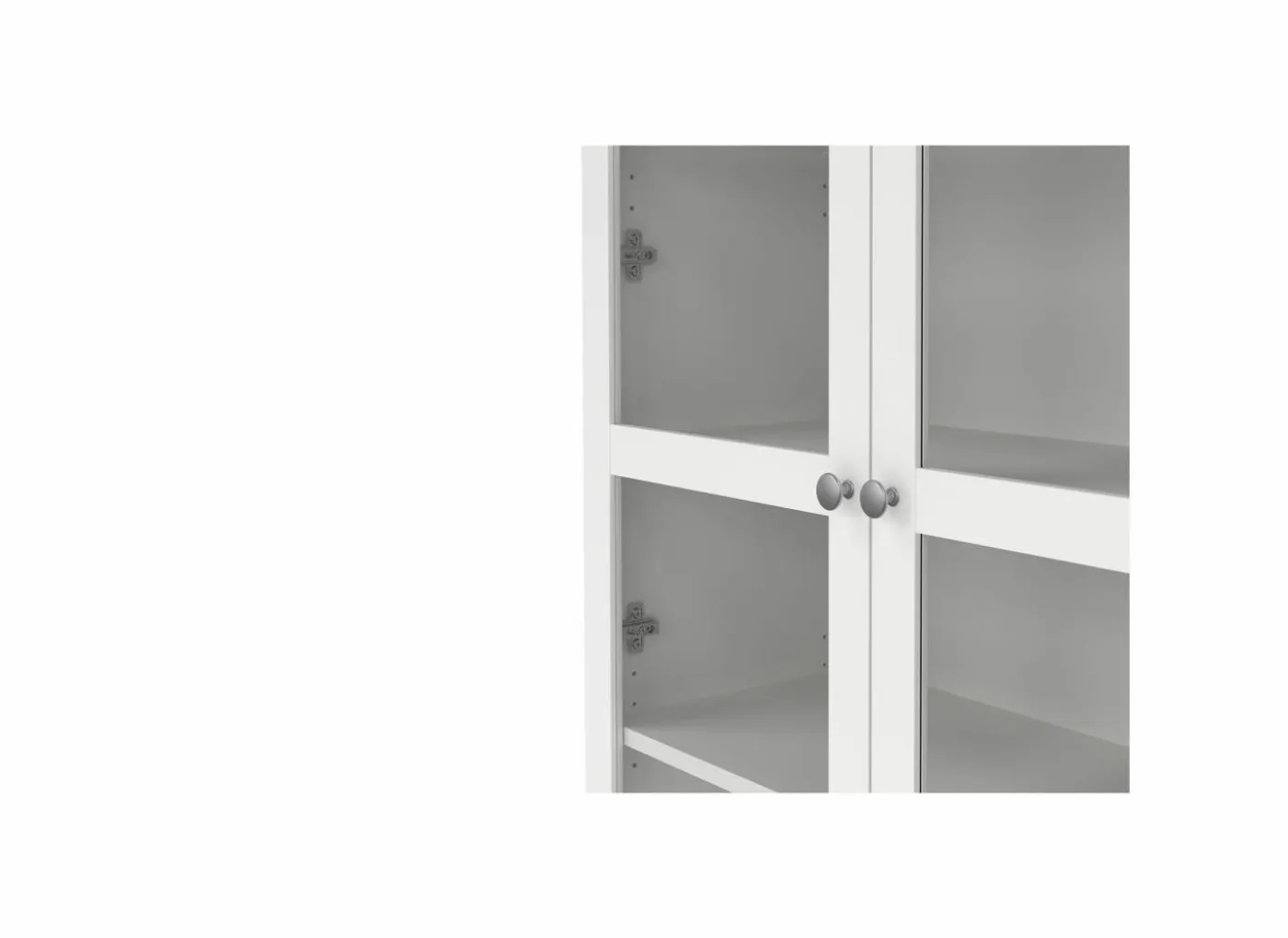 Vitrinekast Roma 89cm - decor - wit