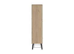 Vitrinekast Ry 102cm - decor - bruin & zwart