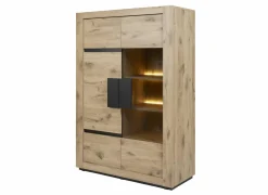 Vitrinekast Sanmarino 120cm - melamine - canyon oak