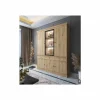 Vitrinekast Valencia 182cm - melamine - lichte eik