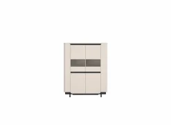 Vitrinekast Vodol 130cm - decor - zand & zwart
