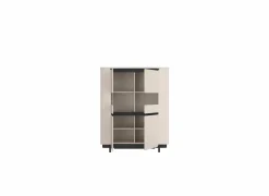 Vitrinekast Vodol 130cm - decor - zand & zwart