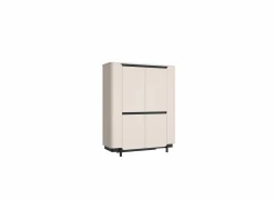 Vitrinekast Vodol 130cm - decor - zand & zwart
