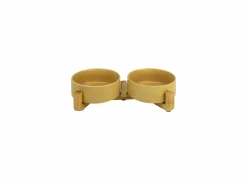Voerbak 2x400ml beige