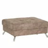 Voetenbank San Francisco 103x86cm stof taupe