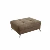 Voetenbank San Francisco 103x86cm stof cognac