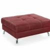 Voetenbank San Francisco 103x86cm stof rood