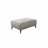 Voetenbank Saulo 114x81cm stof fluweel grijs