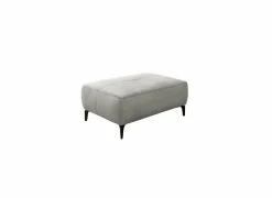 Voetenbank Saulo 114x81cm stof fluweel grijs