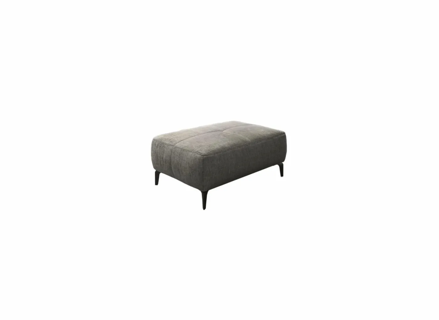 Voetenbank Saulo 114x81cm stof middengrijs