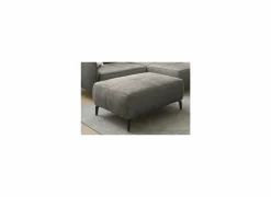 Voetenbank Saulo 114x81cm stof middengrijs