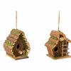 Vogelhuisje 17x12x17cm - dennenhout - bruin