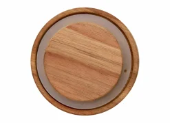 Voorraadpot Harmony 1,3L - glas - transparant & acacia