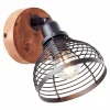 Wandlamp Avia zwart bruin 40W E14